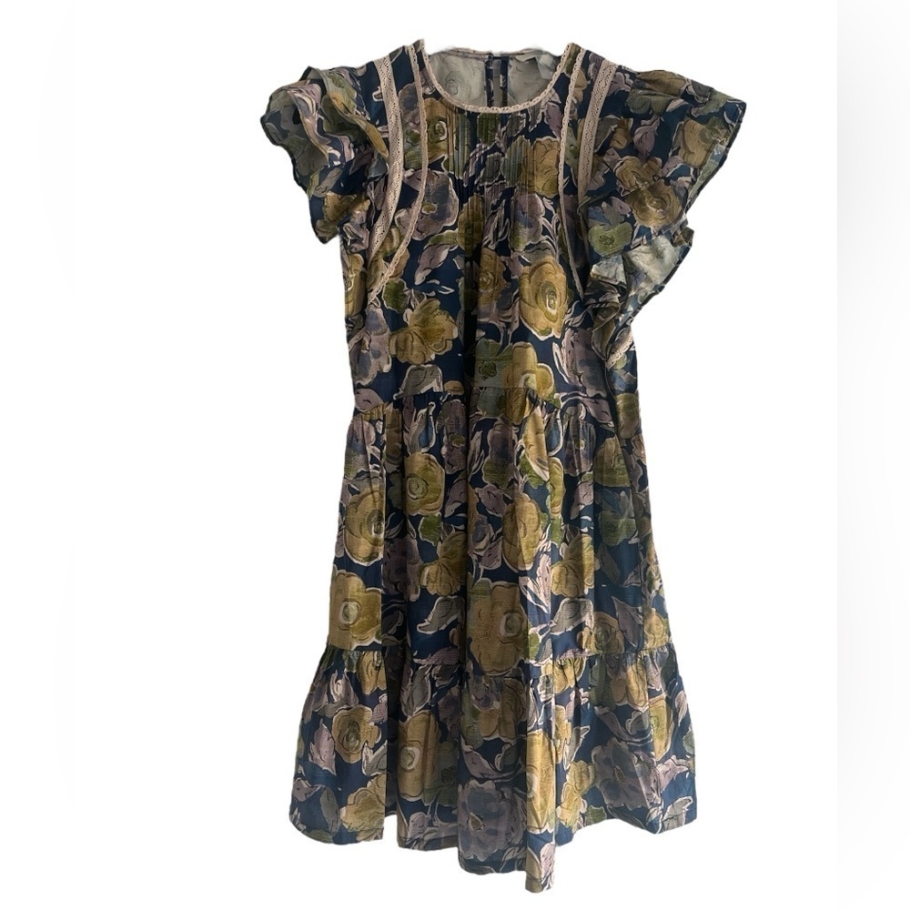 NEW Pinch Where You Go Navy Blue Floral Dress Size Medium - Picture 2 of 9